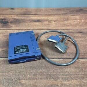 Iomega Zip 100 External Drive Z100P2 Blue Good Parallel Port With Cable